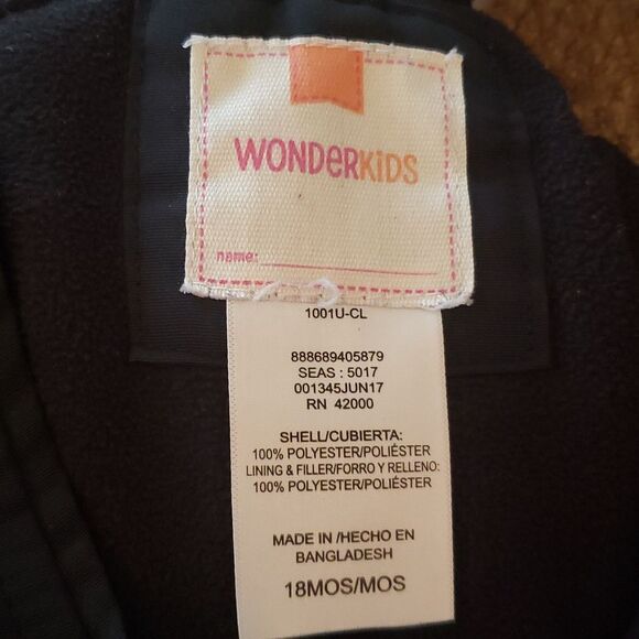 Gently Used Baby Toddler Black Bib Snowpants Sz 18M - Picture 3 of 4